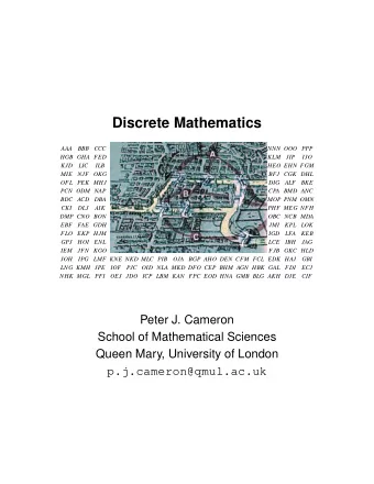 Discrete Mathematics  AAA  BBB  CCC  NNN OOO PPP  HGB GHA FED  KLM  JIP  IJO  KJD  LIC  ILB  HEO