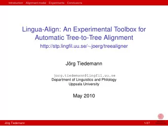 Lingua-Align: An Experimental Toolbox for  Automatic Tree-to-Tree Alignment