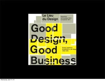 Wednesday, April 13, 16  In the mid-20th century,  design was an opportunity  for national and