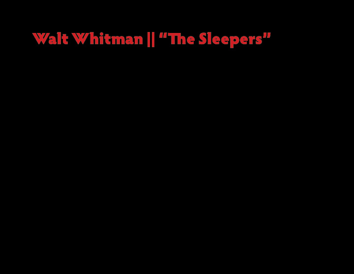 walt whitman tie sleepers