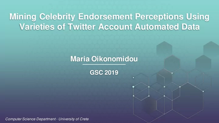 mining celebrity endorsement perceptions using varieties
