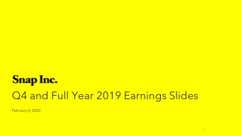 Q4 and Full Year 2019 Earnings Slides  February 4, 2020  Forward-Looking Statements &amp; Non-GAAP