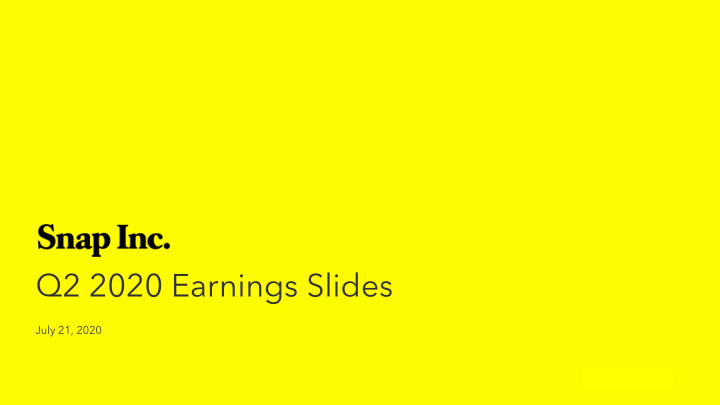 q2 2020 earnings slides