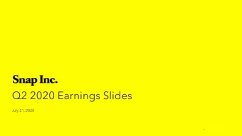 Q2 2020 Earnings Slides  July 21, 2020  Forward-Looking Statements &amp; Non-GAAP Financial