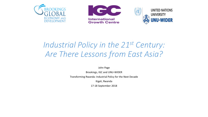 industrial policy in the 21 st century are there lessons