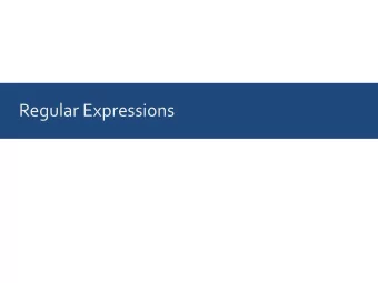 Regular Expressions  Reminder: Commonly used special symbols  in Python regular expressions  Symbol