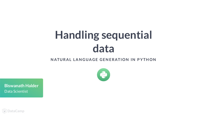 handling sequential data