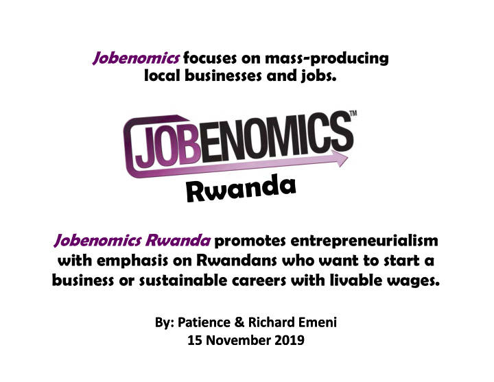 jobenomics rwanda