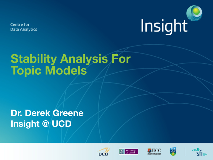stability analysis for topic models