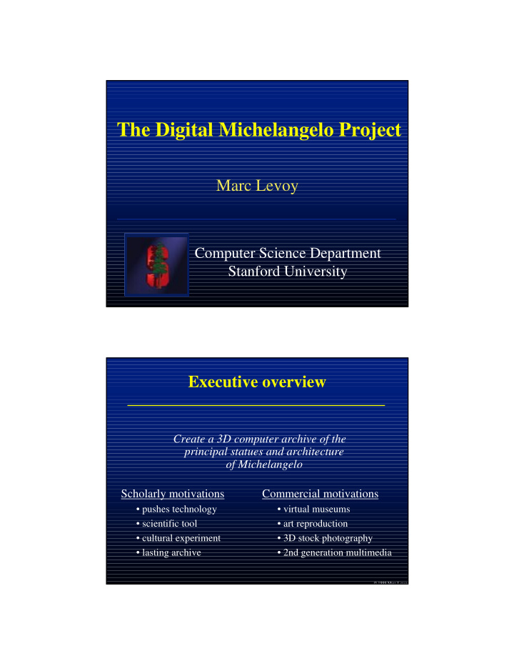 the digital michelangelo project