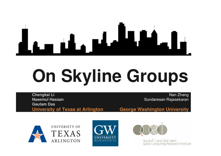 on skyline groups