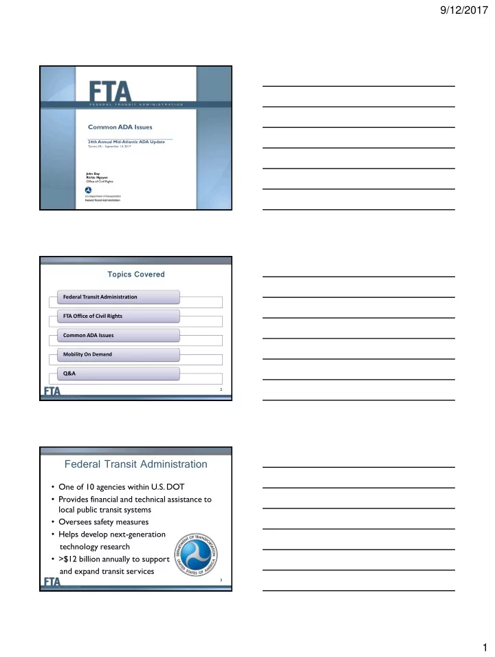 federal transit administration