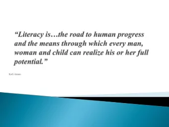 Kofi Annan  To review the receivers quarterly report submitted to  the Court of Common Pleas