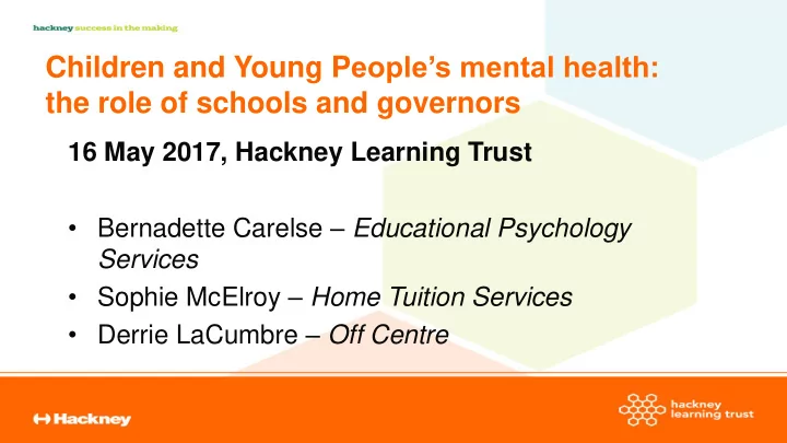 the role of schools and governors