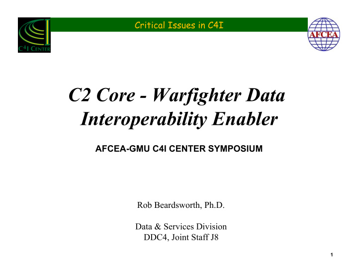 c2 core warfighter data interoperability enabler