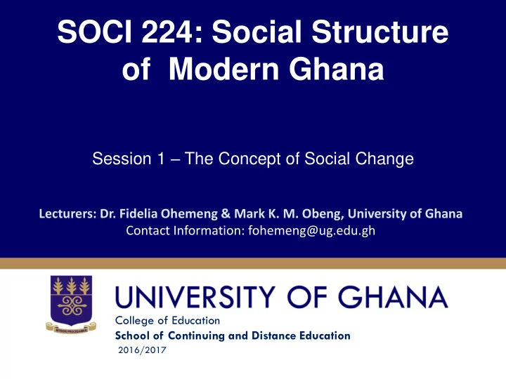 of modern ghana