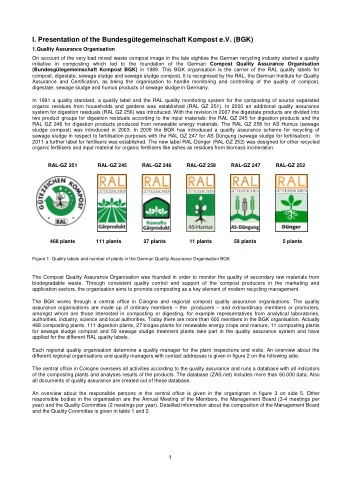 I. Presentation of the Bundesgtegemeinschaft Kompost e.V. (BGK)  1.Quality Assurance Organisation