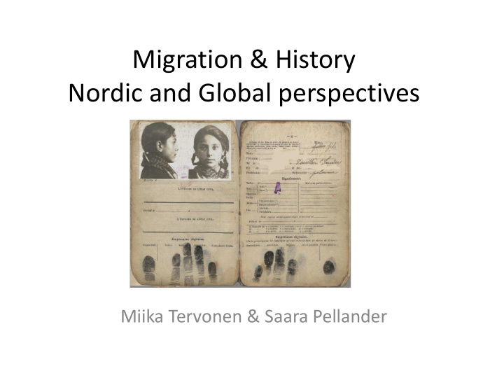 migration history nordic and global perspectives