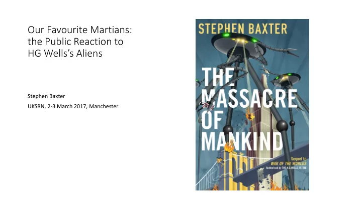 our favourite martians the public reaction to hg wells s