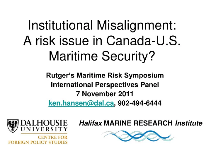 a risk issue in canada u s
