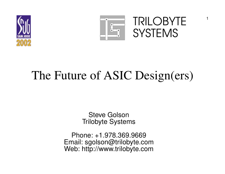 the future of asic design ers