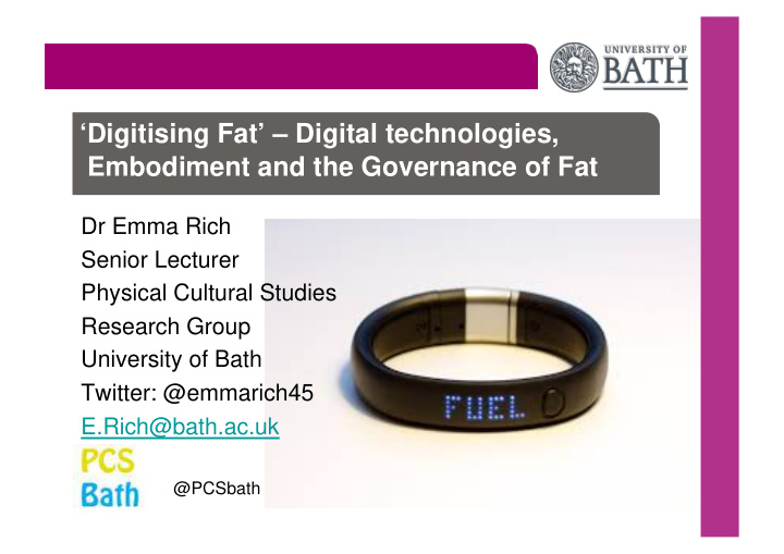 digitising fat digital technologies embodiment and the