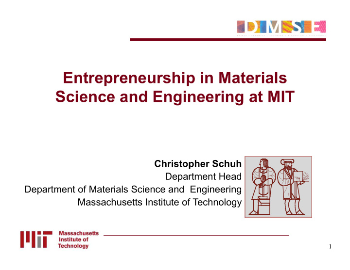 entrepreneurship in materials science and engineering at