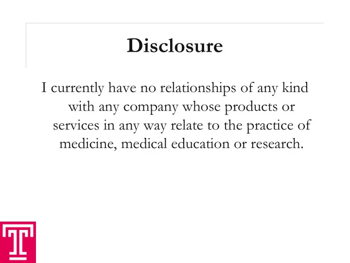 disclosure