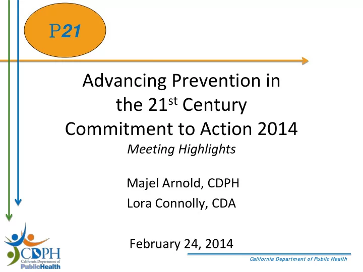 majel arnold cdph lora connolly cda february 24 2014