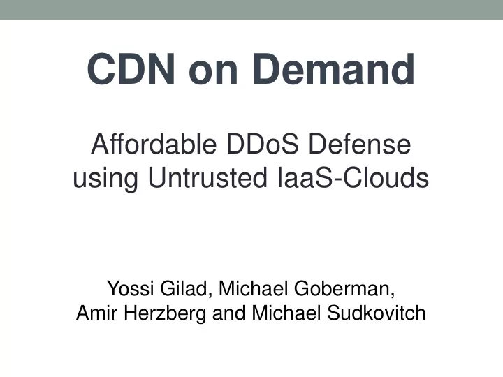 cdn on demand