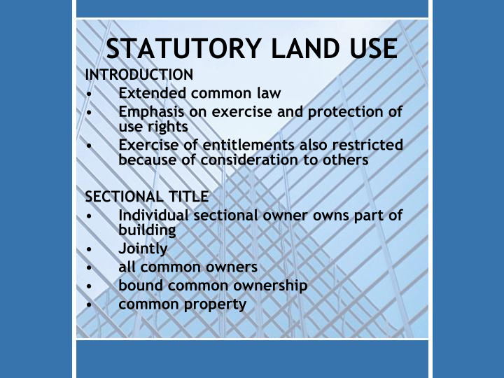 statutory land use