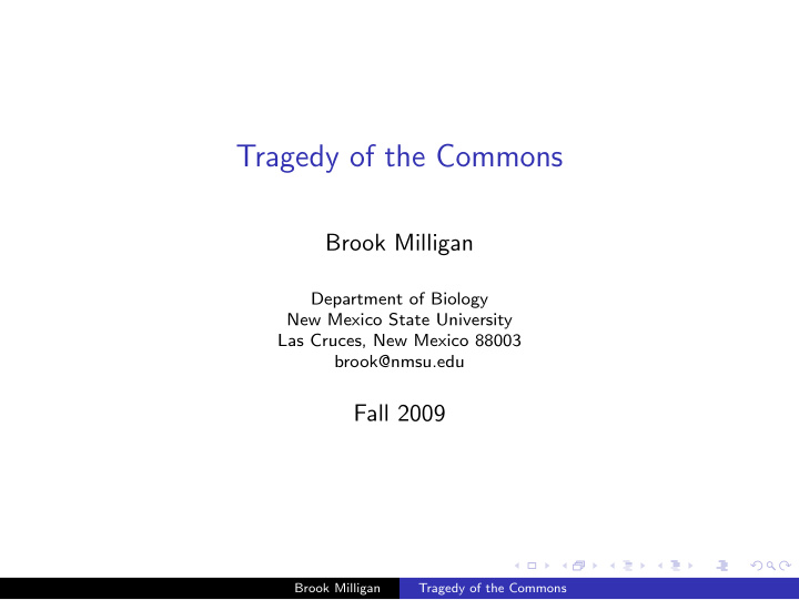 tragedy of the commons