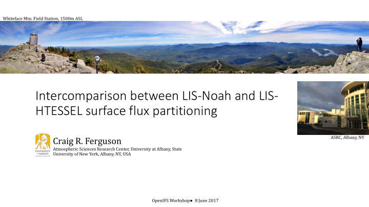 intercomparison between lis noah and lis htessel surface