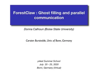 ForestClaw : Ghost filling and parallel  communication  Donna Calhoun (Boise State University)