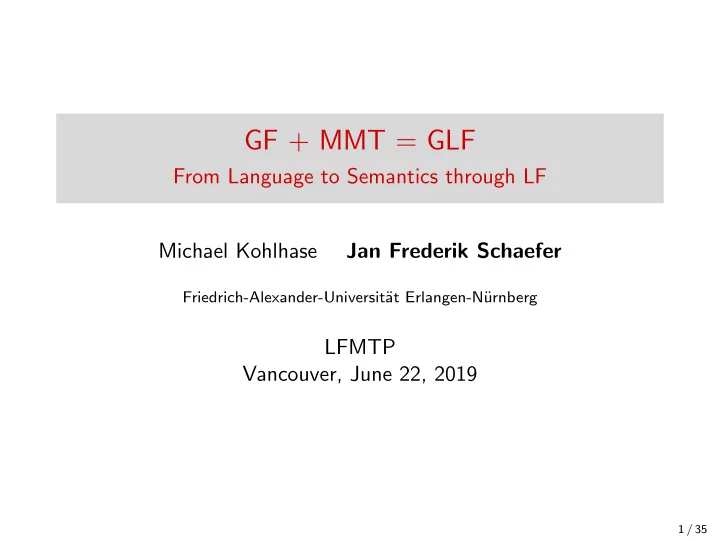 gf mmt glf