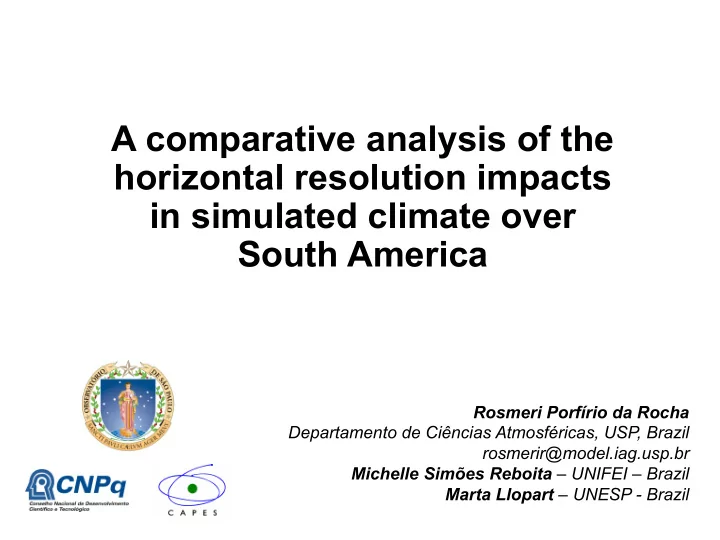 a comparative analysis of the horizontal resolution