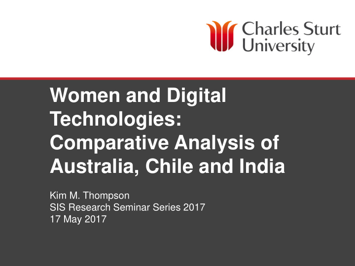 women and digital technologies comparative analysis of
