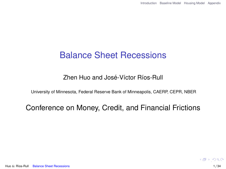 balance sheet recessions