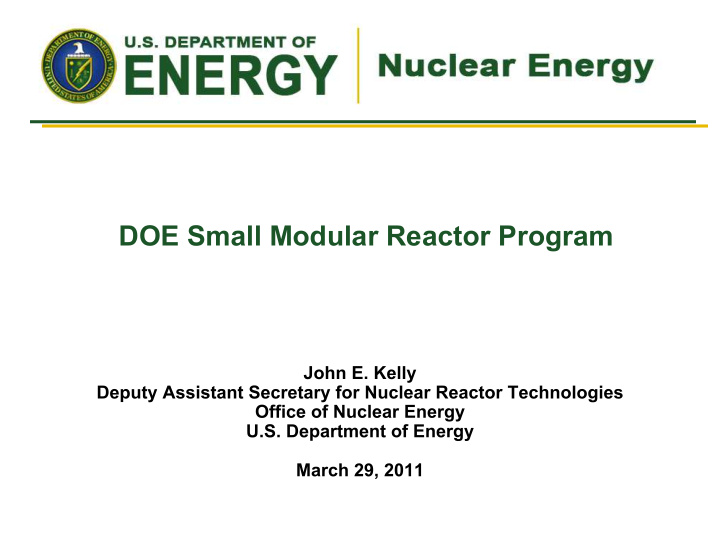 doe small modular reactor program