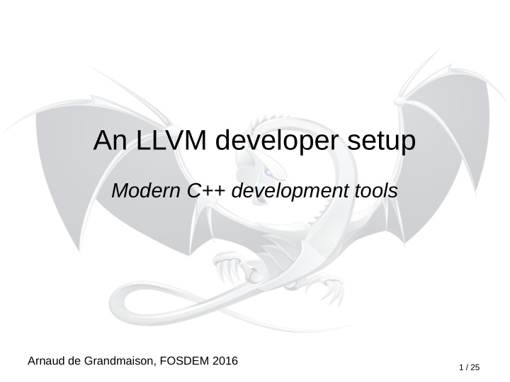 an llvm developer setup