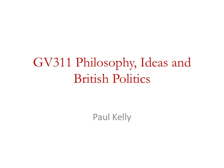 british politics