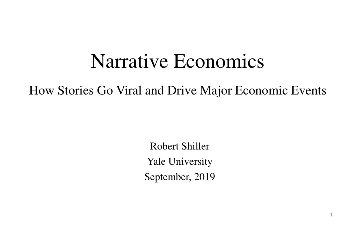 narrative economics