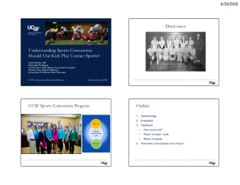 Understanding Sports Concussion:  Should Our Kids Play Contact Sports?  Carlin Senter, MD