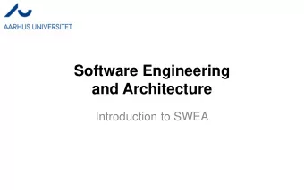 Software Engineering  and Architecture  Introduction to SWEA  Corona Combat  These are