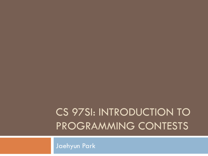 programming contests