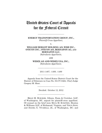 United States Court of Appeals  for the Federal Circuit  __________________________  ENERGY