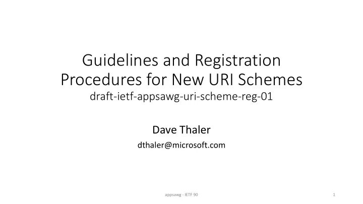 guidelines and registration