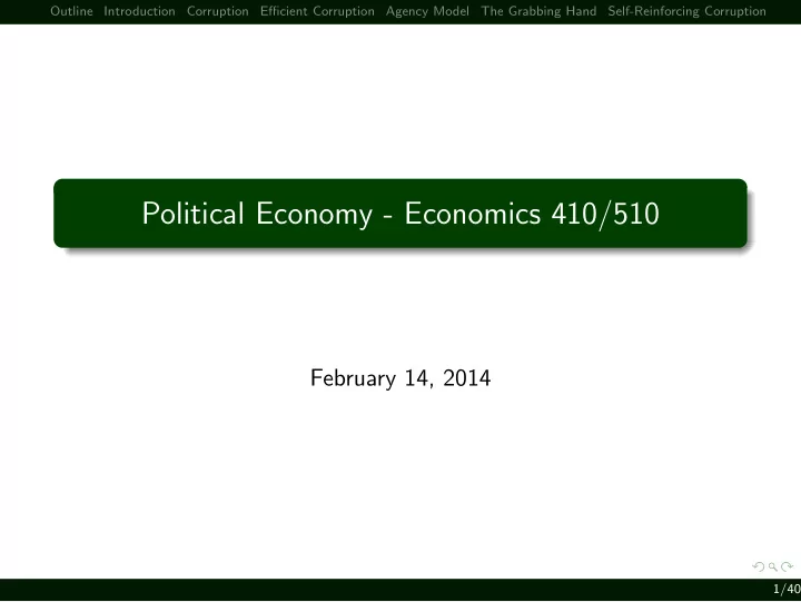 political economy economics 410 510