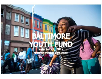 BA  BALTI  TIMO  MORE  E  YO  YOUTH FUND mber 21,  21, 2017  2017  No  Novemb  Fr  Frederick