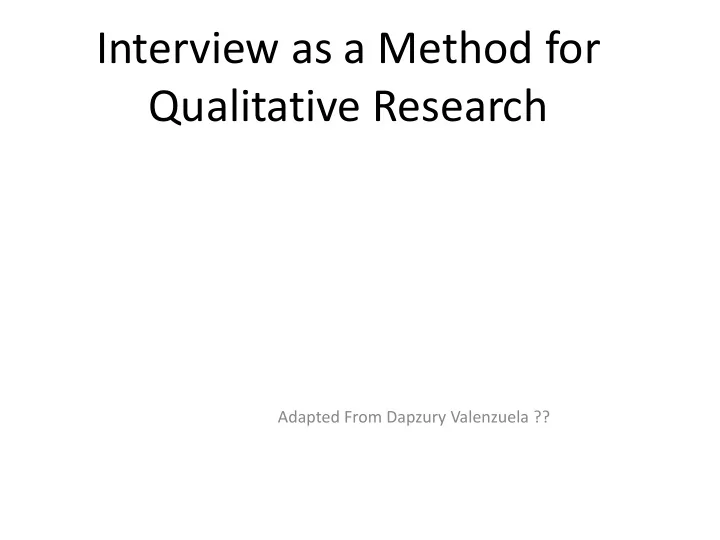 qualitative research